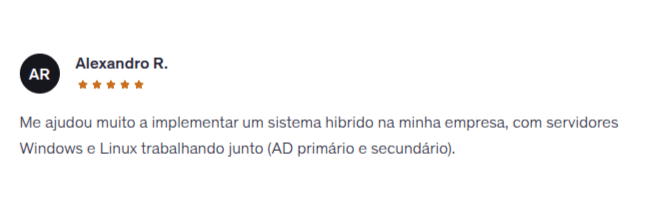 Depoimento - Servidor Linux Samba Active Directory - img 3