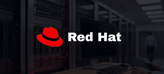 logo marca da red hat uma das melhores distribuições linux para servidores.