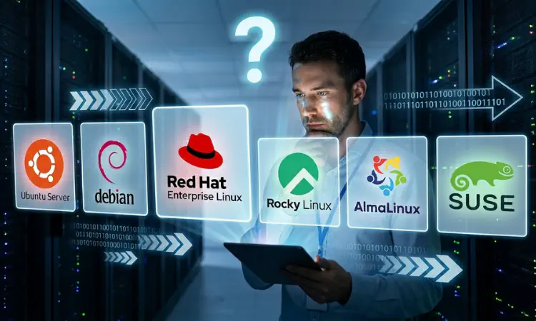 profissional de TI com dúvida na escolha do melhor sistema linux para servidor
