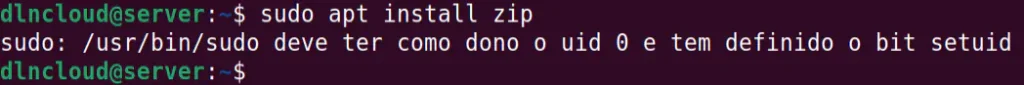 erro ao executar comando sudo: "sudo: /usr/bin/sudo deve ter como dono o uid 0 e tem definido o bit setuid".