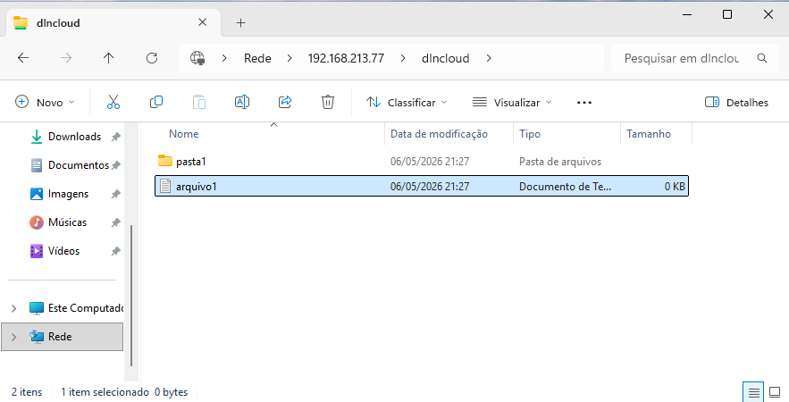 Acessando a partir de um cliente windows o compartilhamento no rocky linux com samba.