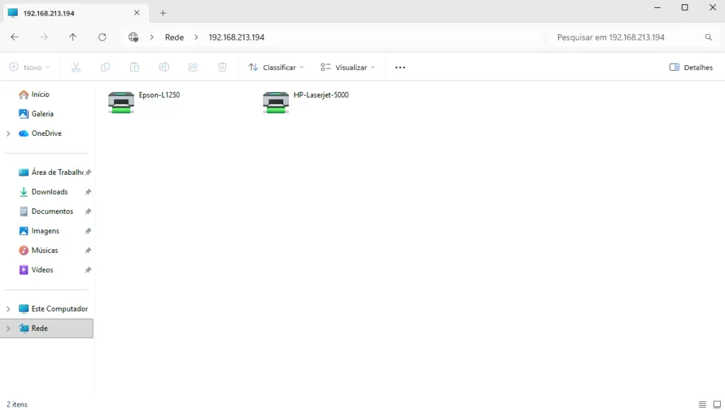 Windows listando todas as impressoras compartilhadas no ubuntu