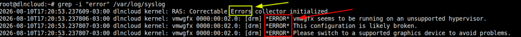 grep ignorando case-senstive em uma pesquisa no arquivo de log do sistema