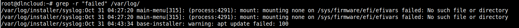 comando grep linux fazendo uma busca recursiva na estrutura de diretórios "/var/log/" com a opção "-r".