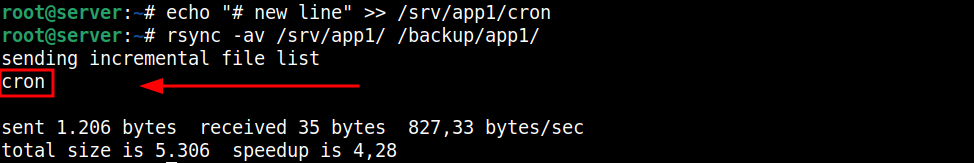 comando rsync fazendo nova cópia, mas somente copiando arquivos mais recentes na origem.